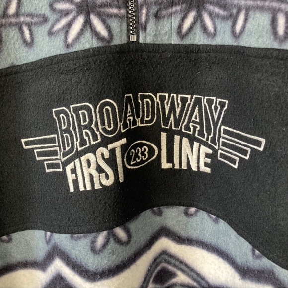 Black Grey Broadway Aztec Patterned Crazy Fleece - Picture 4 of 9